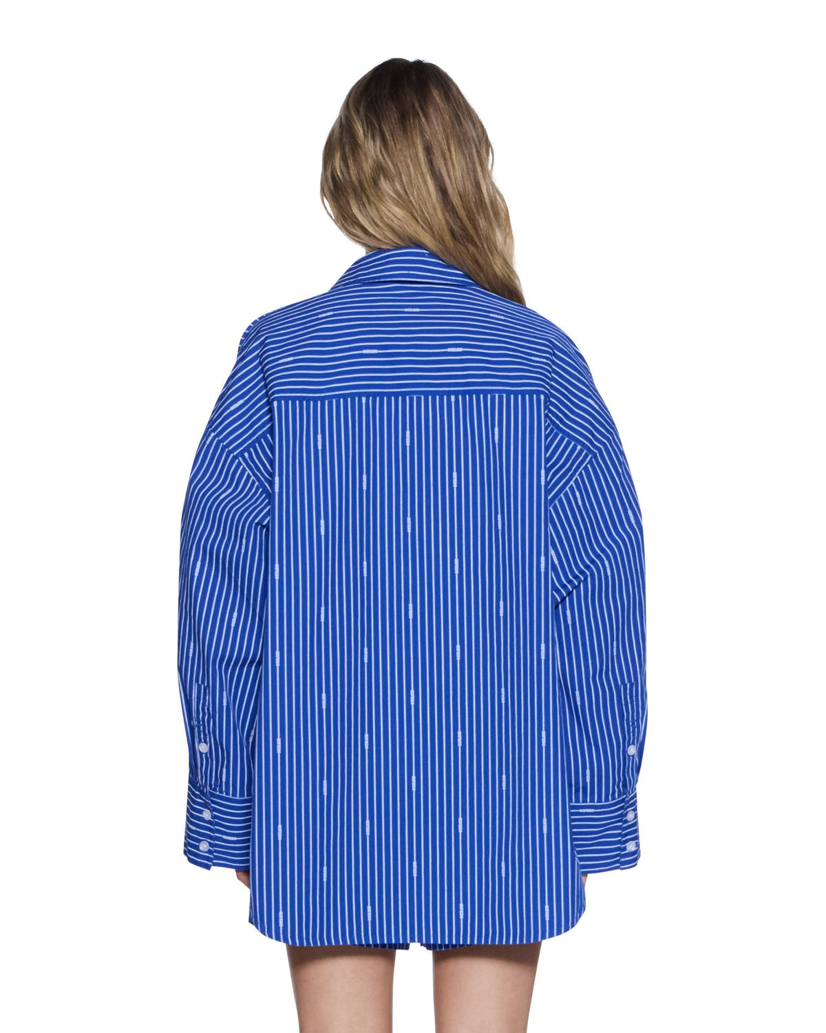 Womens Astra Shirt Cobalt Stripe Oversized Shirts - Blue