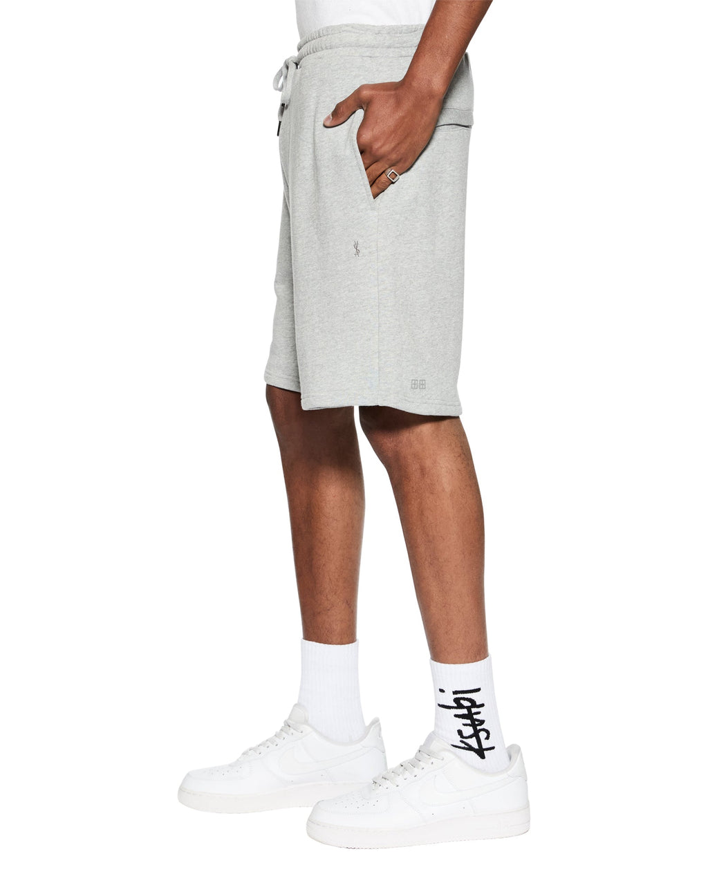 Mens 4 X 4 Trak Short Grey Marle Slim Walkshorts - Grey