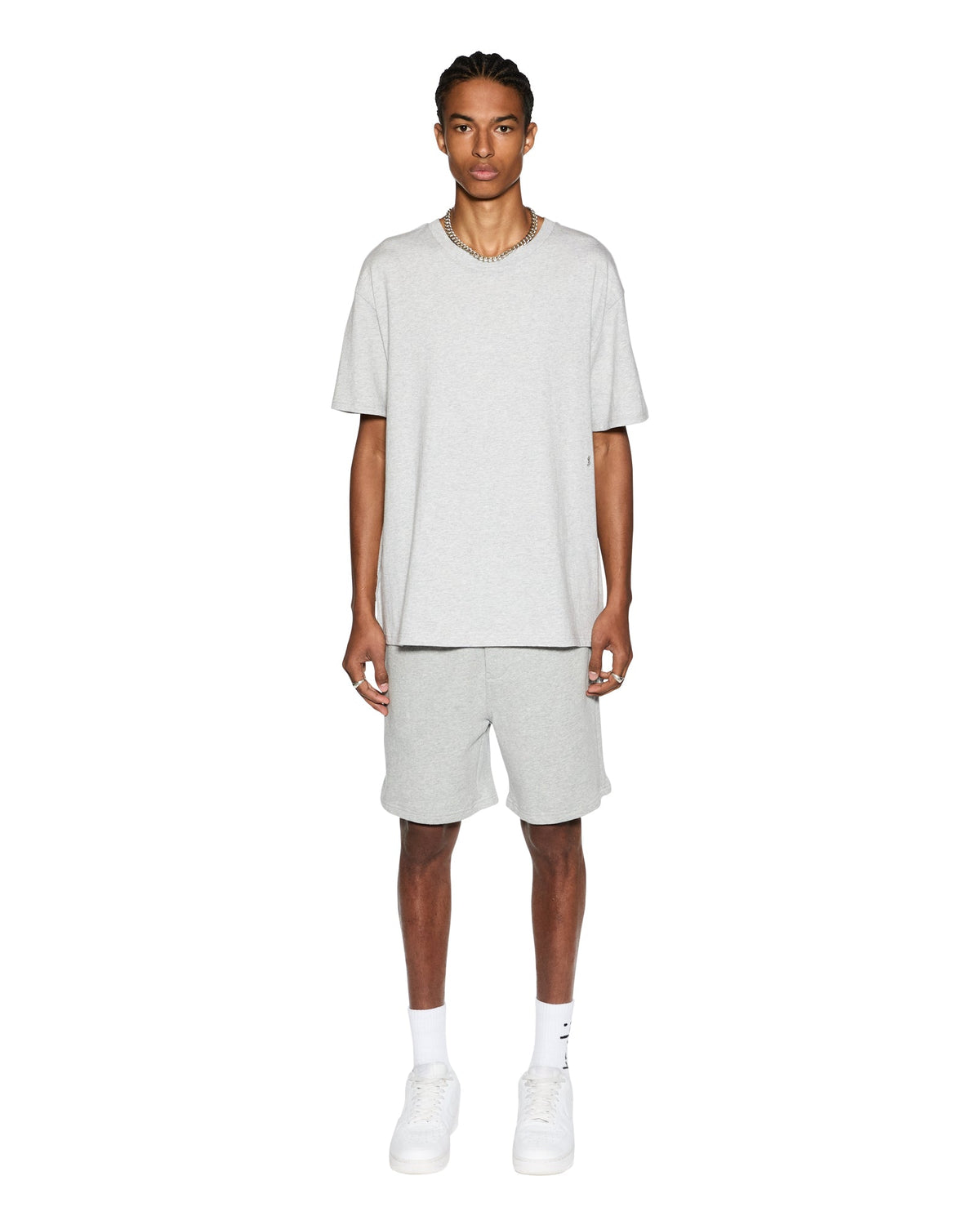 Mens 4 X 4 Trak Short Grey Marle Slim Walkshorts - Grey