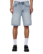 Mens Anti K Short Bunker Blue Relaxed Walkshorts - Denim