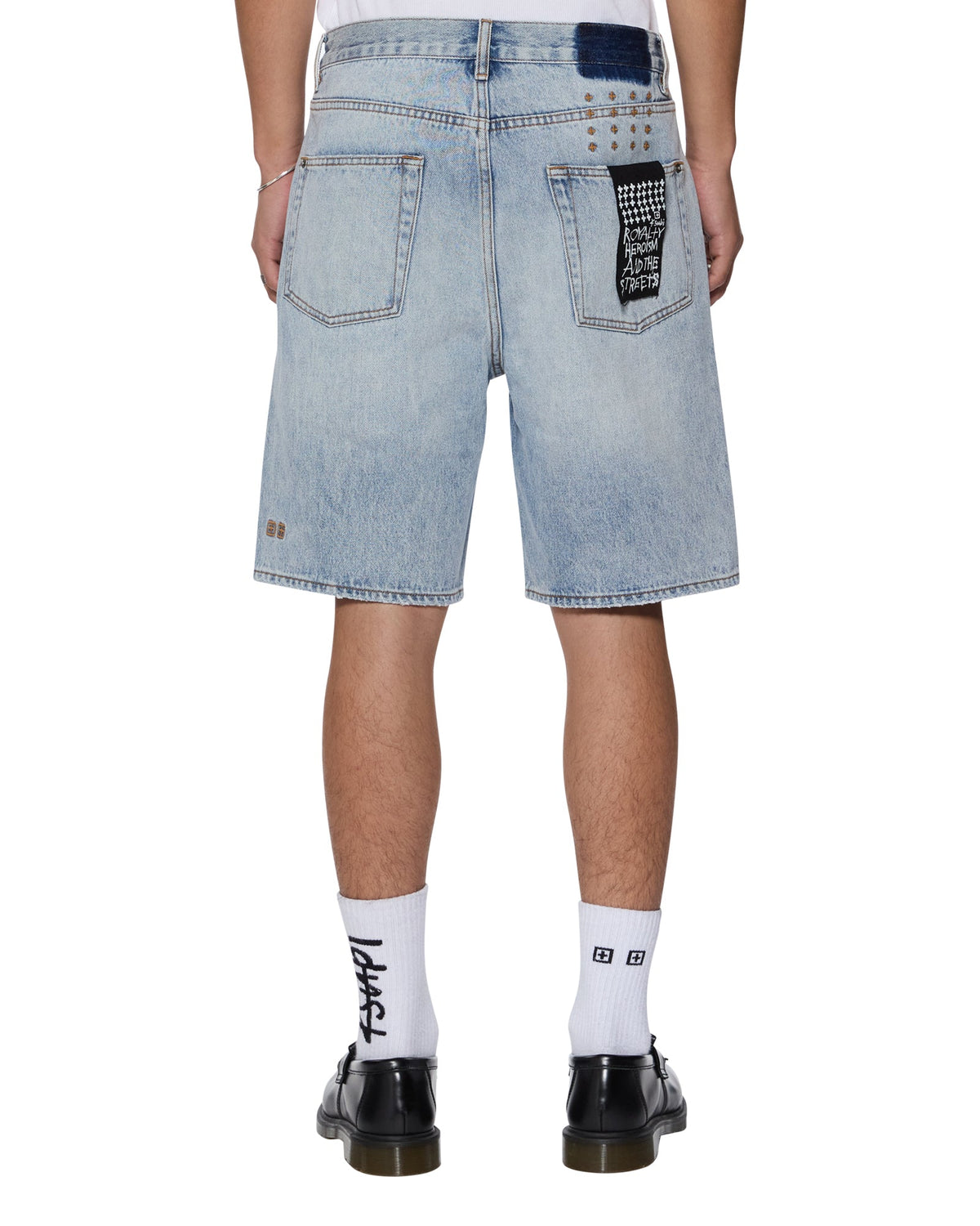 Mens Anti K Short Bunker Blue Relaxed Walkshorts - Denim