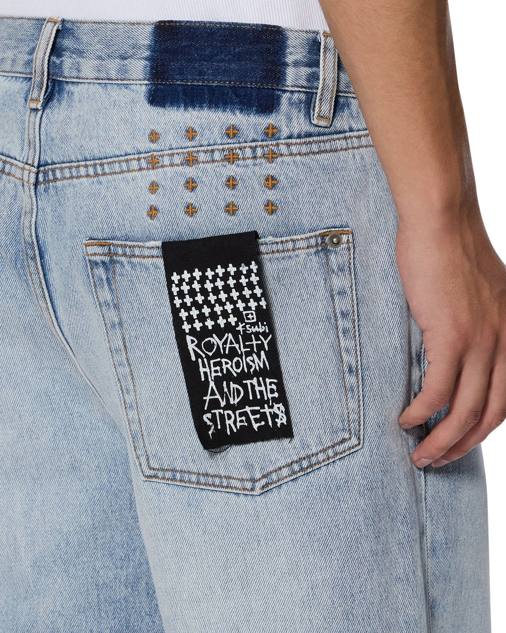 Mens Anti K Short Bunker Blue Relaxed Walkshorts - Denim