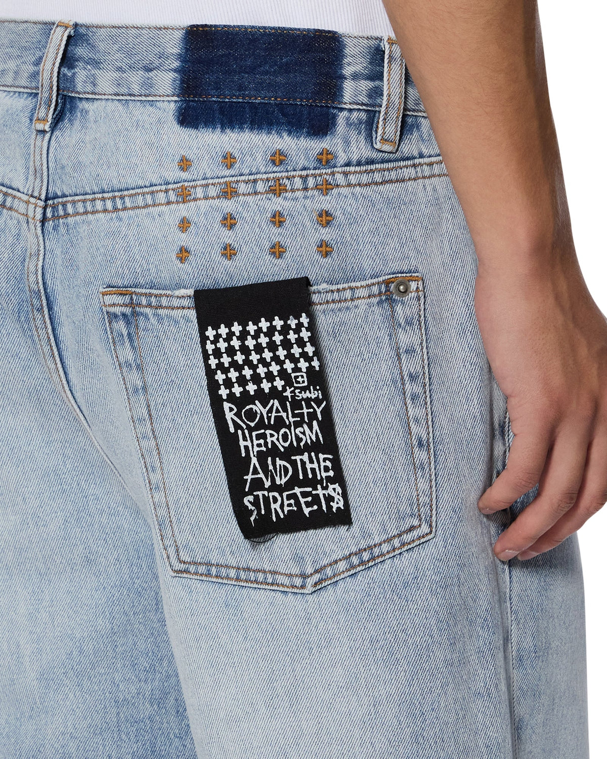 Mens Anti K Short Bunker Blue Relaxed Walkshorts - Denim