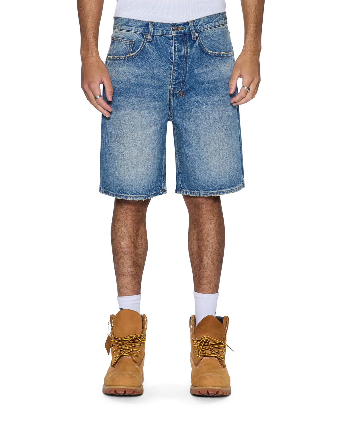 Mens Anti Short Texas Blue Relaxed Walkshorts - Denim