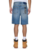Mens Anti Short Texas Blue Relaxed Walkshorts - Denim