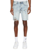Mens Chopper Short Karma Trashed Slim Walkshorts - Denim