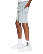 Mens Chopper Short Karma Trashed Slim Walkshorts - Denim