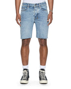 Mens Chopper Short Public Blue Slim Walkshorts - Denim
