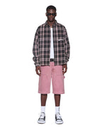 Mens Drill Maxx Operator Short Plum Relaxed Walkshorts - Purple