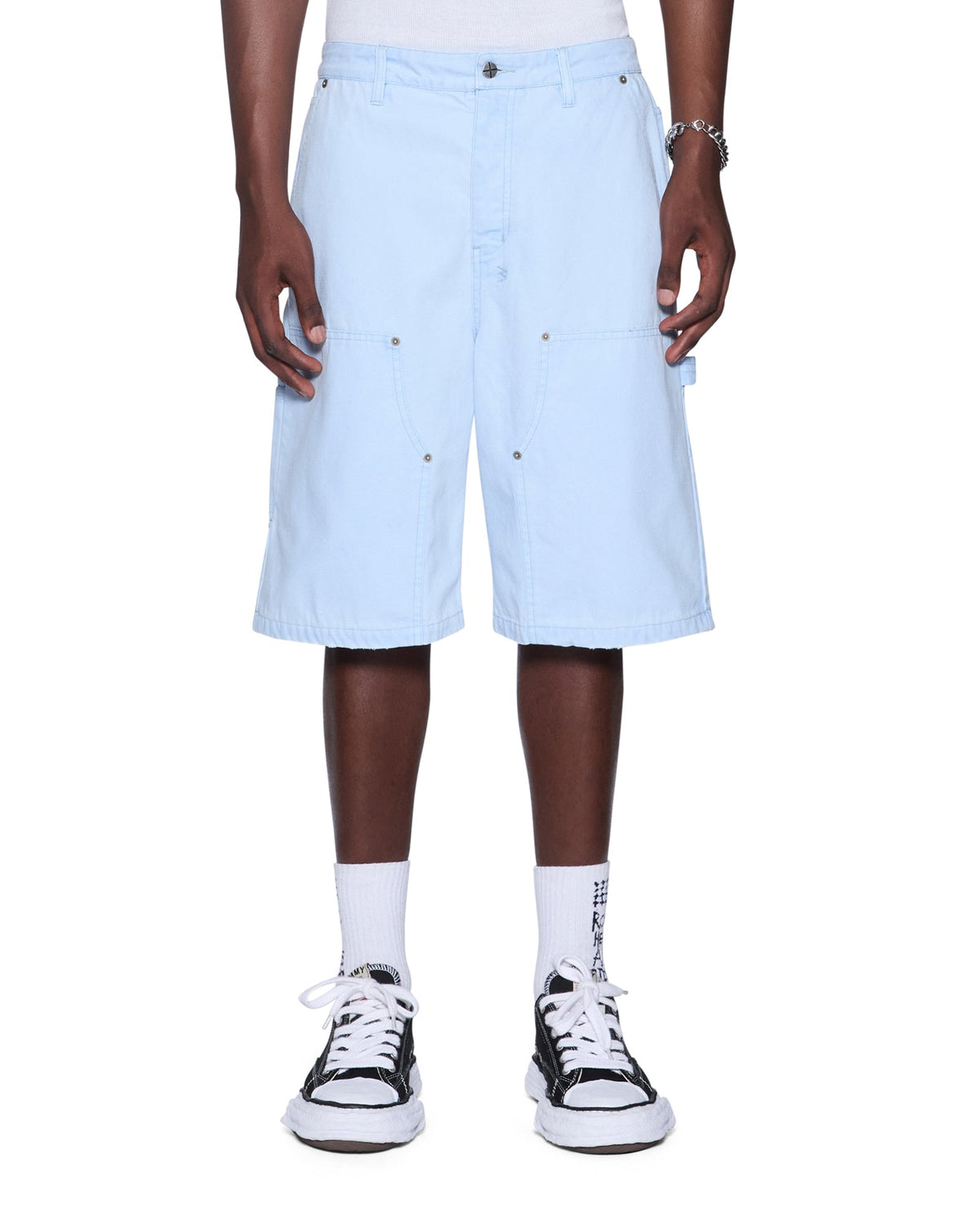 Mens Drill Maxx Operator Short Sky Blue Relaxed Walkshorts - Blue