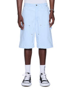 Mens Drill Maxx Operator Short Sky Blue Relaxed Walkshorts - Blue