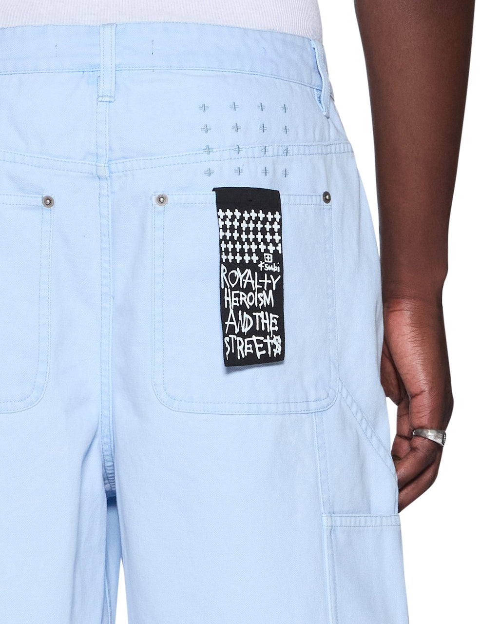 Mens Drill Maxx Operator Short Sky Blue Relaxed Walkshorts - Blue