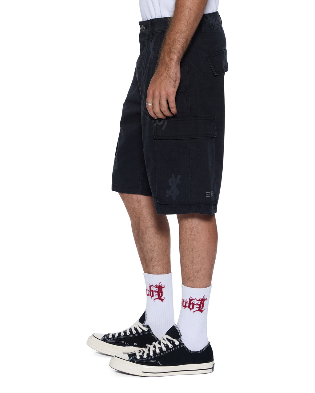 Mens Fugitive Cargo Short Kash Box Relaxed Walkshorts - Black