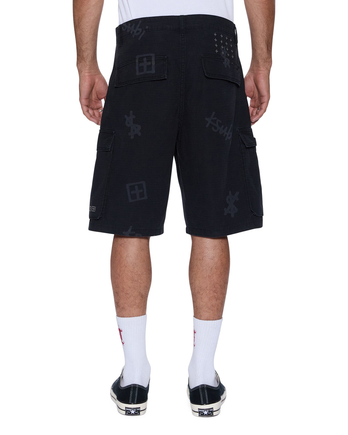 Mens Fugitive Cargo Short Kash Box Relaxed Walkshorts - Black