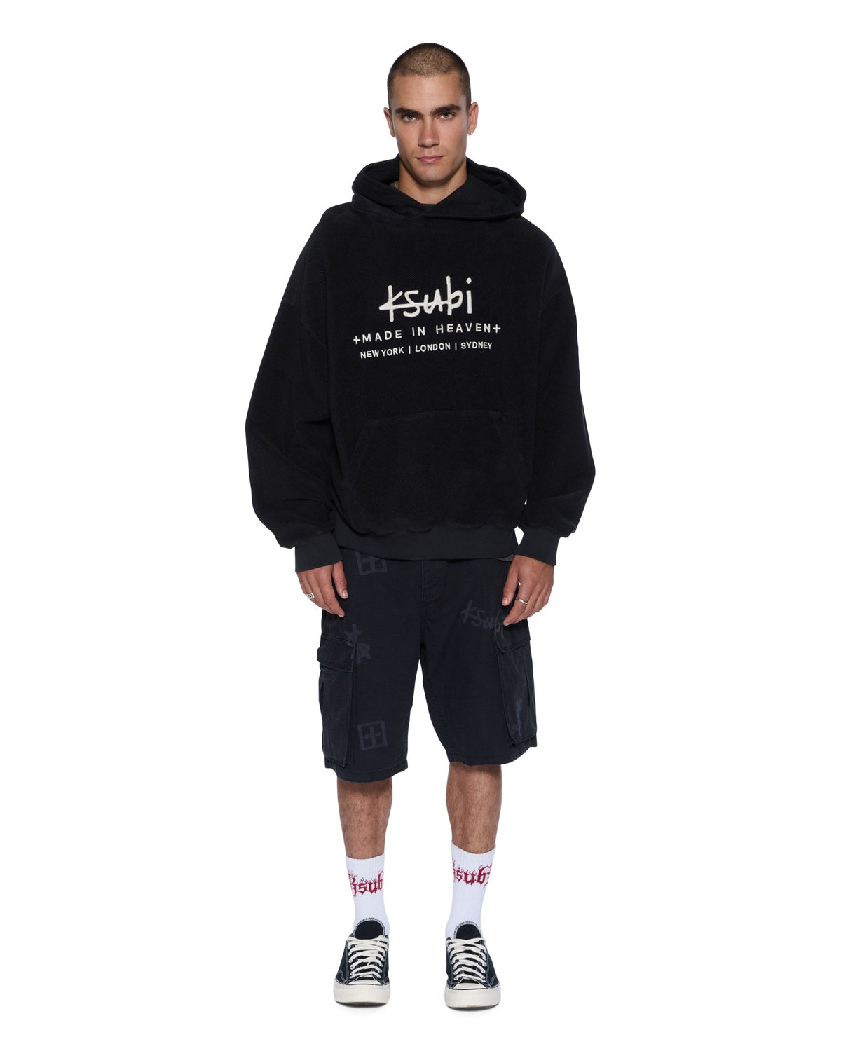 Mens Fugitive Cargo Short Kash Box Relaxed Walkshorts - Black