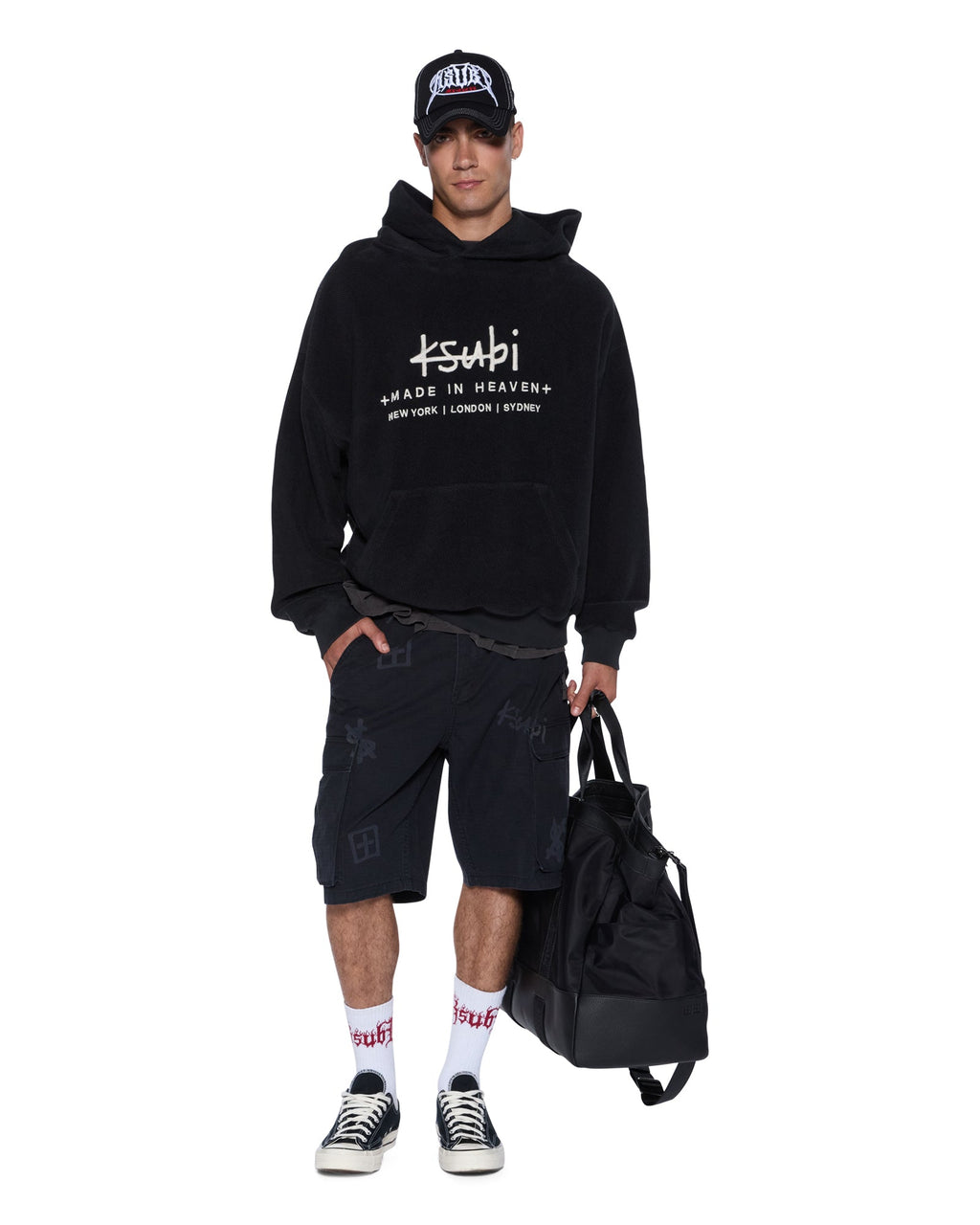 Mens Fugitive Cargo Short Kash Box Relaxed Walkshorts - Black