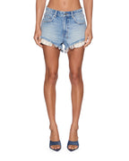 Womens Kut Off Denim Short Maverik Krystal Relaxed Walkshorts - Denim