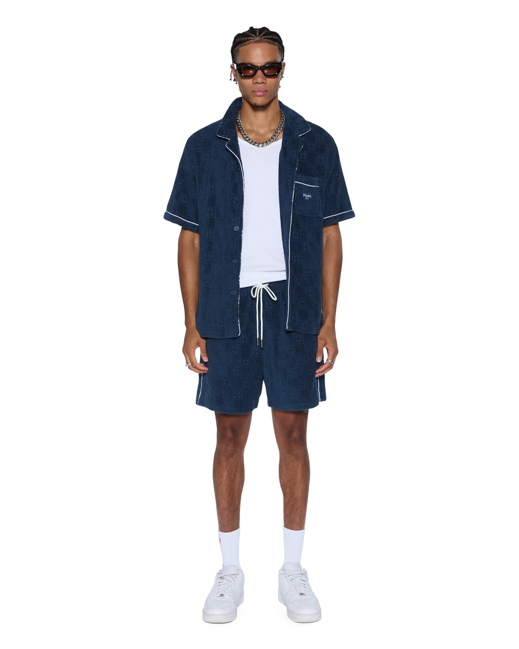 Mens Lounge Short Navy Relaxed Walkshorts - Navy