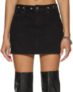 Womens Low Rider Mini Vice Slim Skirts - Black