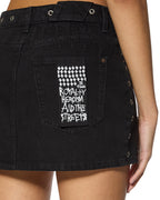 Womens Low Rider Mini Vice Slim Skirts - Black