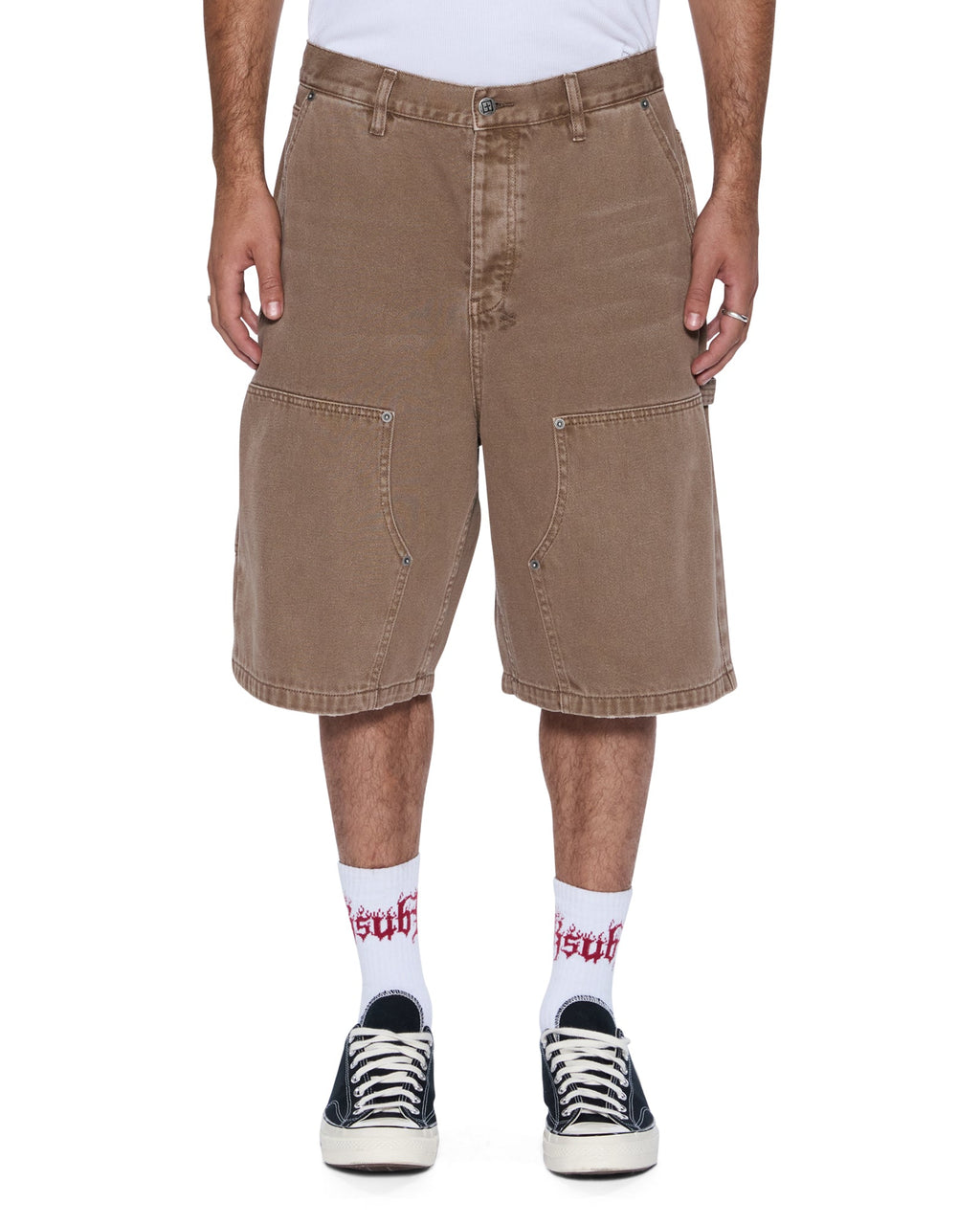 Mens Maxx Operator Short Oak Relaxed Walkshorts - Brown