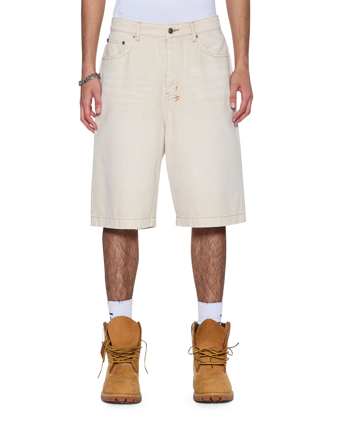 Mens Maxx Short Ivory Relaxed Walkshorts - Beige