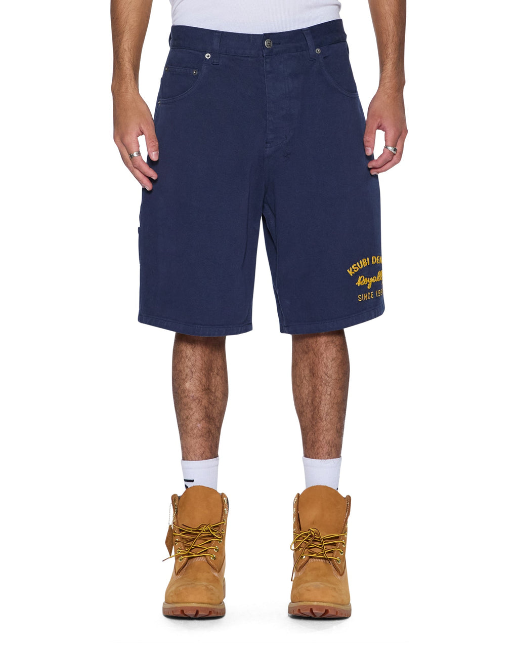 Mens Maxx Short Mechanik Ink Blue Relaxed Walkshorts - Navy