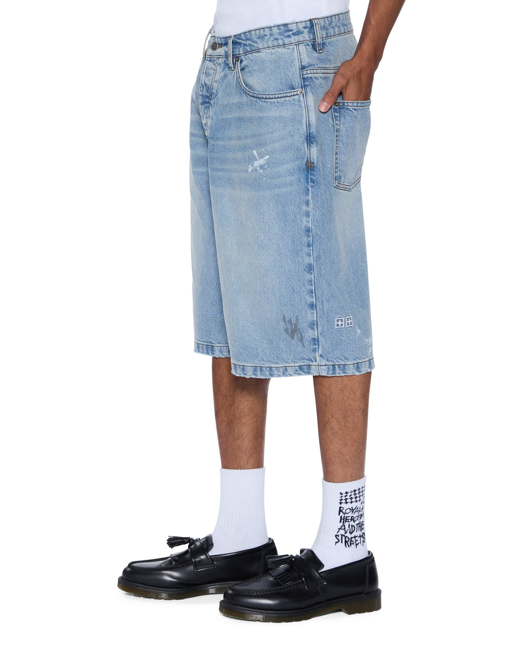 Mens Maxx Short Painter Blue Relaxed Walkshorts - Denim
