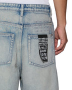Mens Maxx Short Punk Blue Relaxed Walkshorts - Denim