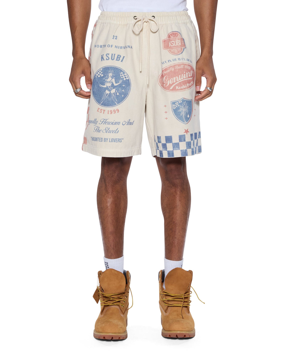 Mens Pitt Lane Life Short Printed Relaxed Walkshorts - Multi Colour