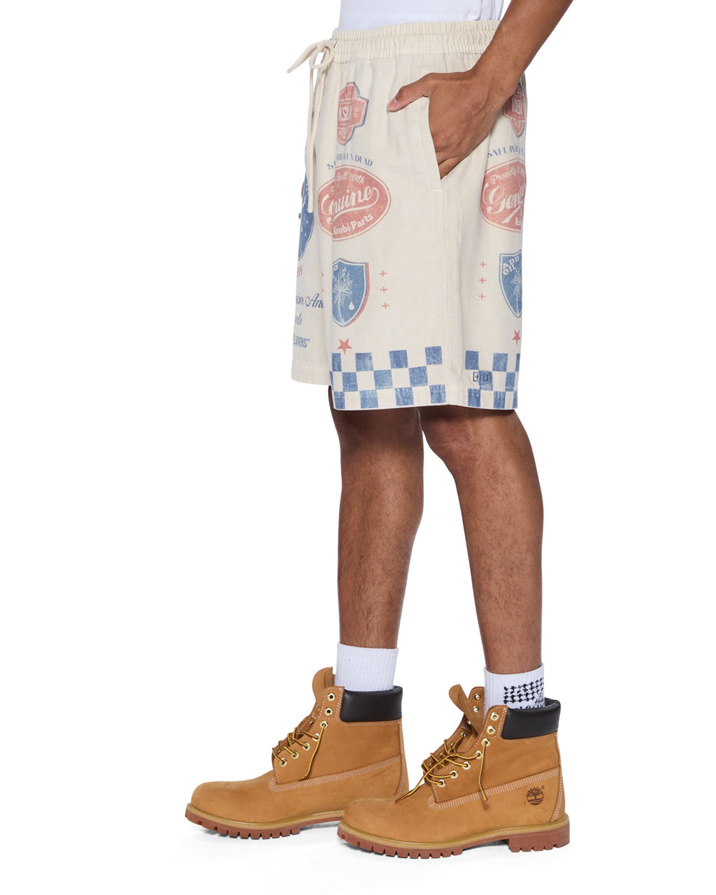 Mens Pitt Lane Life Short Printed Relaxed Walkshorts - Multi Colour