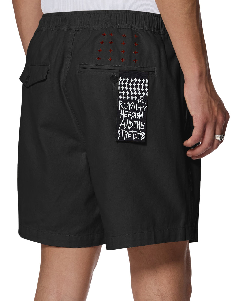 Mens Rugger Short Black Regular Walkshorts - Black
