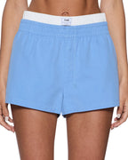 Womens Stacked Boxers Bright Blue/white Regular Walkshorts - Blue