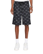Mens Skript Mesh Short Black Regular Walkshorts - Black