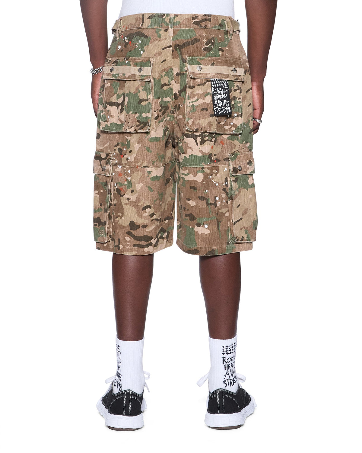 Mens Trooper Cargo Short Woodland Straight Walkshorts - Green