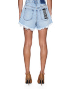 Womens Kut Off Short Flight Blue Relaxed Walkshorts - Denim