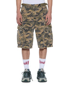 Mens Troop Cargo Short Camo Straight Walkshorts - Green