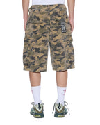 Mens Troop Cargo Short Camo Straight Walkshorts - Green