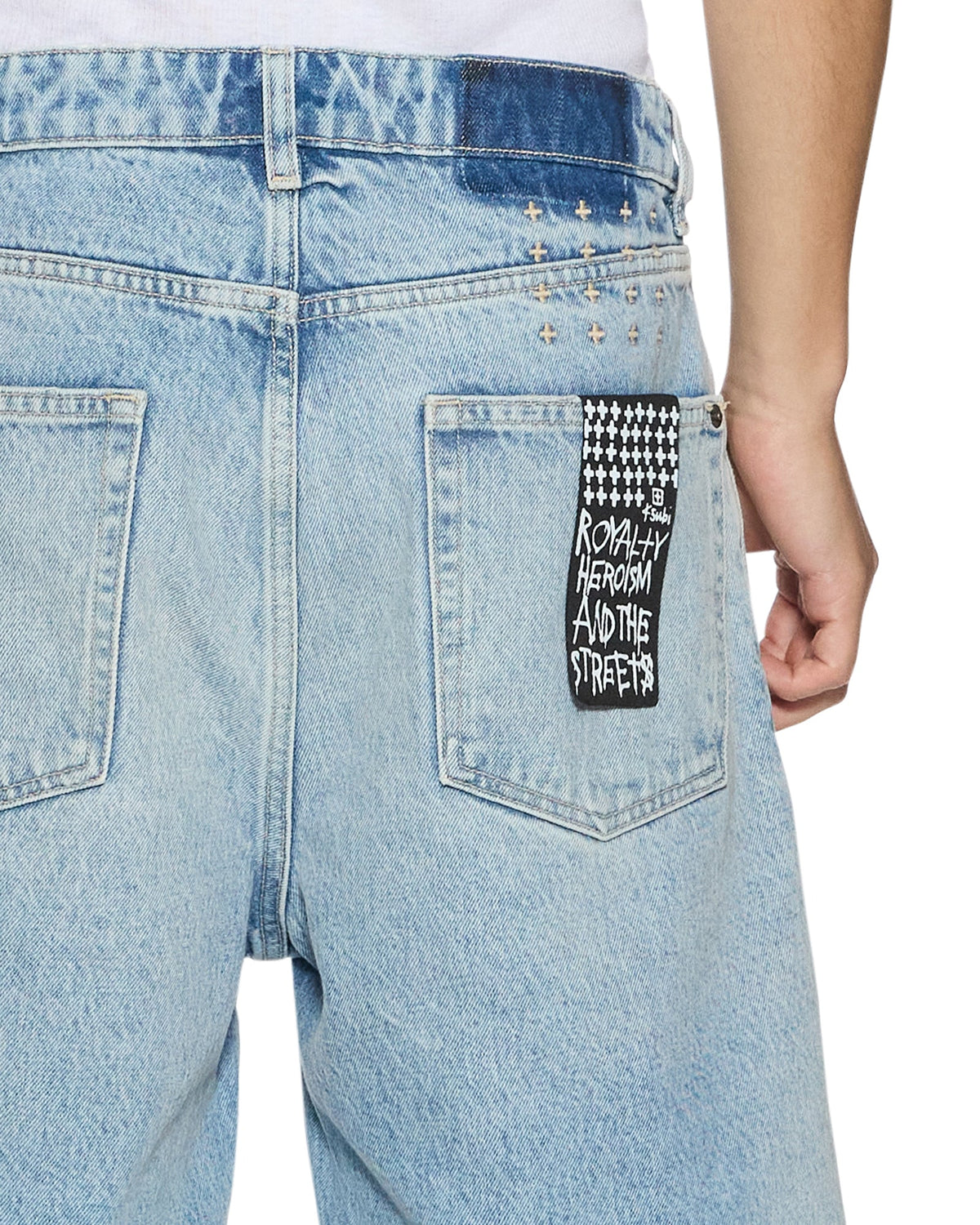 Mens Anti K Short Krystal Relaxed Walkshorts - Denim