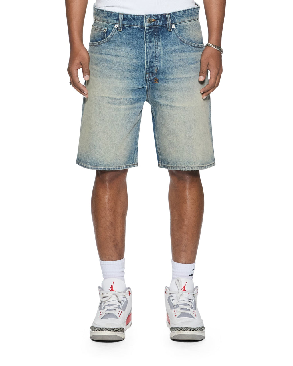Mens Anti K Short Portland Blue Relaxed Walkshorts - Denim
