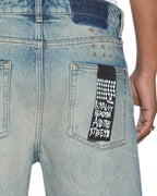 Mens Anti K Short Portland Blue Relaxed Walkshorts - Denim