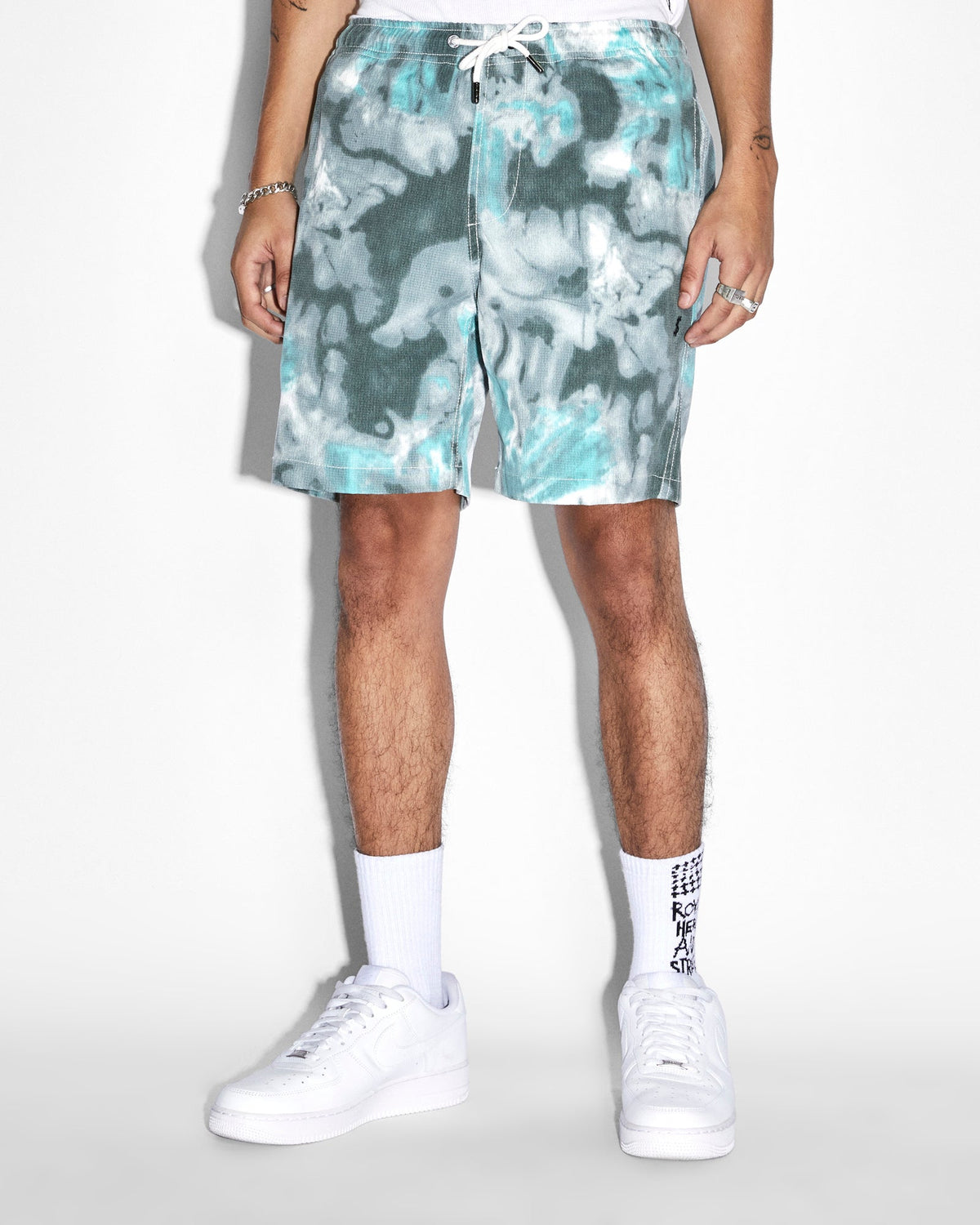 Mens Astro Short Green Dye Relaxed Walkshorts - Green