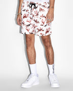 Mens Burnt Boardshort White Regular Walkshorts - White