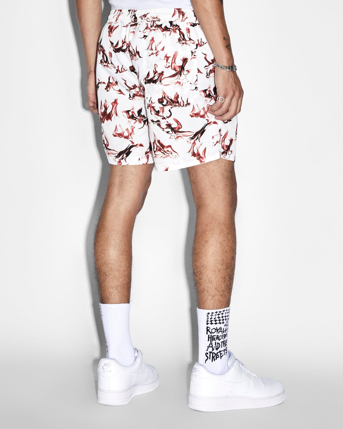 Mens Burnt Boardshort White Regular Walkshorts - White