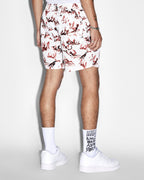 Mens Burnt Boardshort White Regular Walkshorts - White