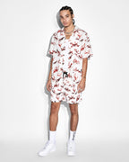 Mens Burnt Boardshort White Regular Walkshorts - White