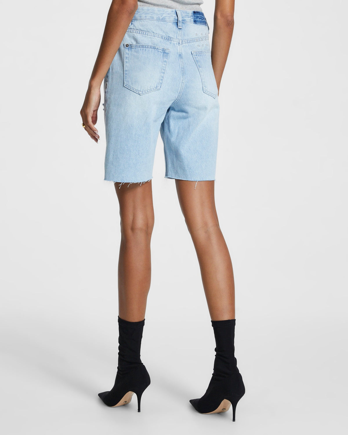 Womens Brooklyn Short Sense Sliced Relaxed Walkshorts - Denim