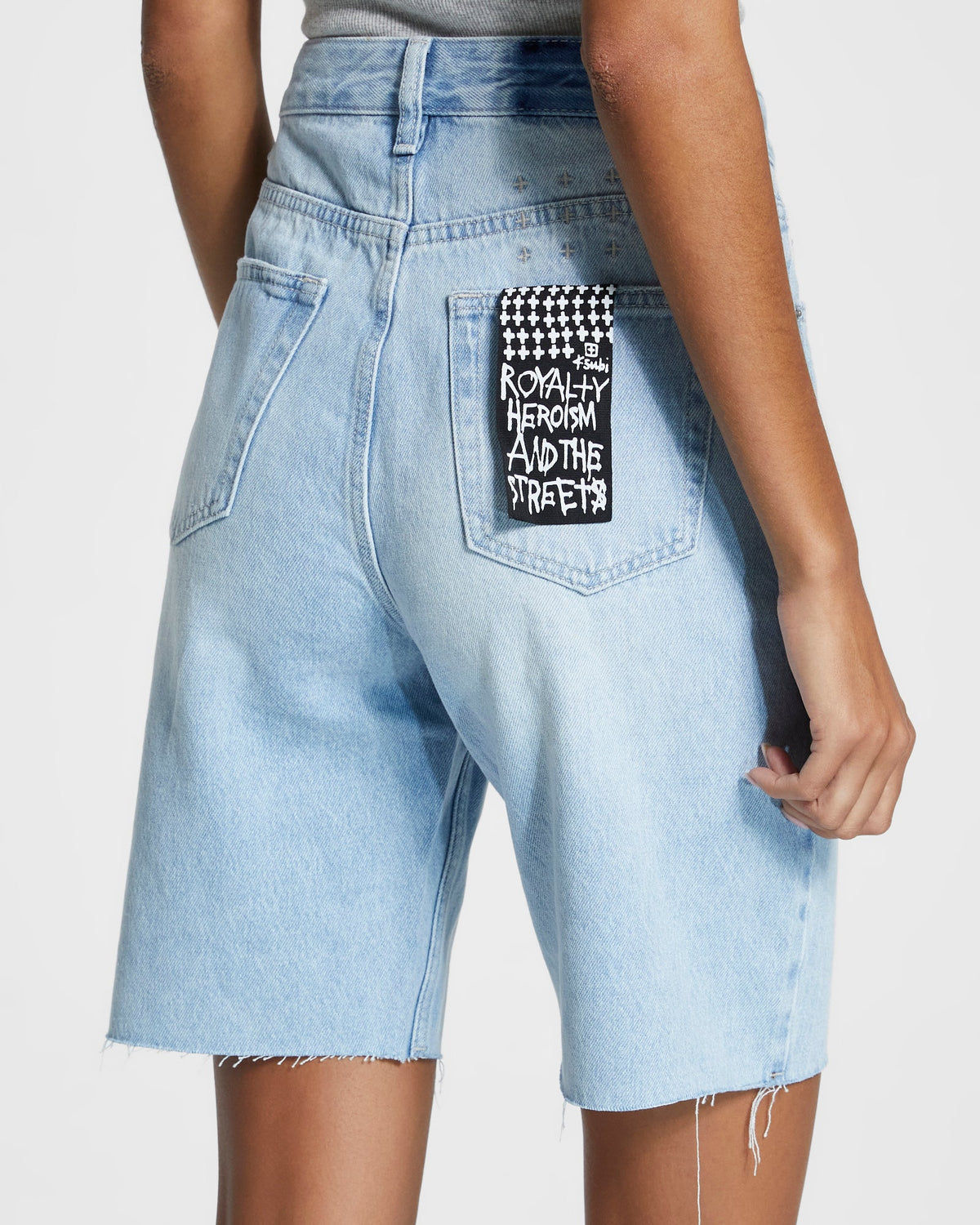 Womens Brooklyn Short Sense Sliced Relaxed Walkshorts - Denim