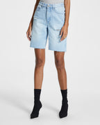 Womens Brooklyn Short Sense Sliced Relaxed Walkshorts - Denim