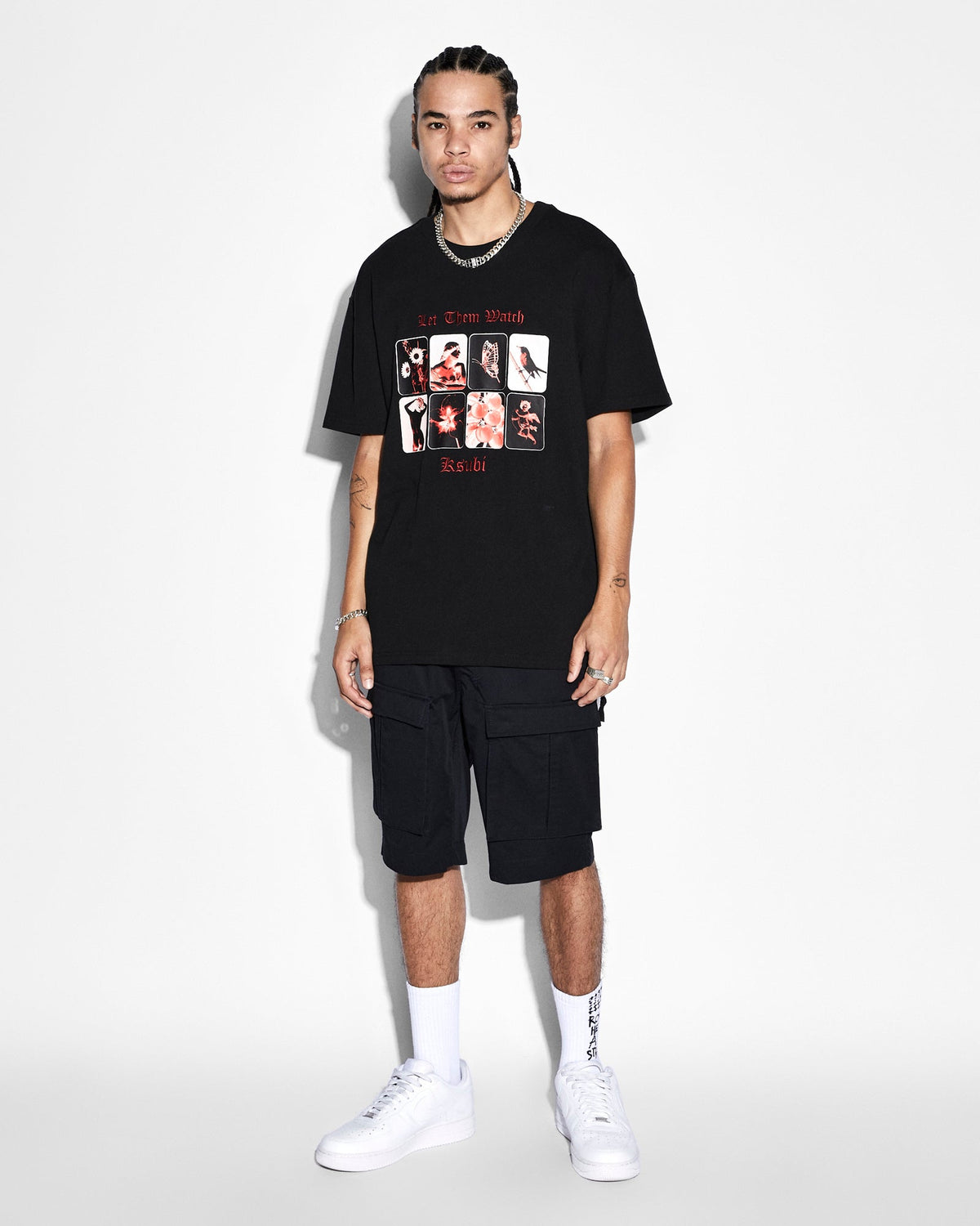 Mens Fugitive Cargo Short Tru Black Straight Walkshorts - Black